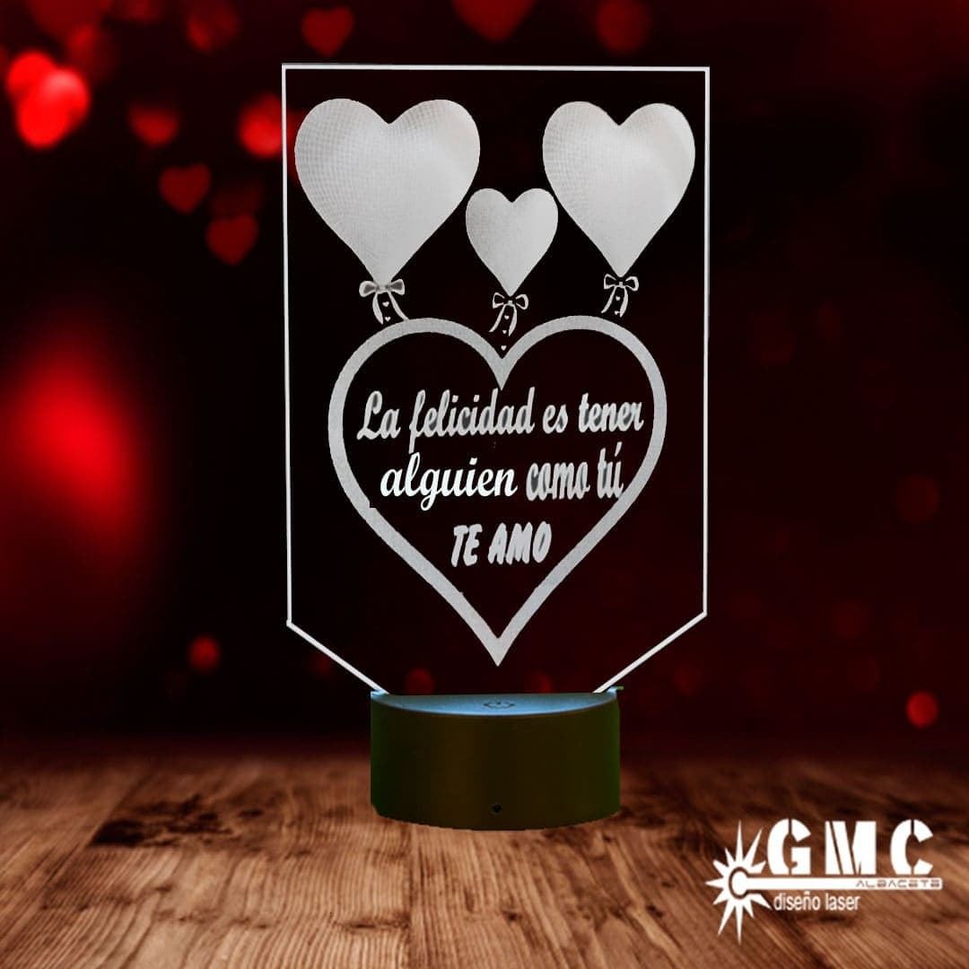 Lámpara  personalizada San valentin - Imagen 3