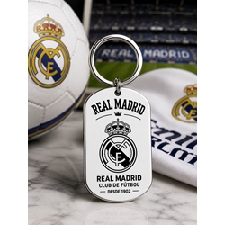 Llavero con escudo de fútbol Barcelona o Madrid - Imagen 2