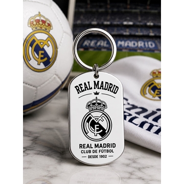 Llavero con escudo de fútbol Barcelona o Madrid - Imagen 2