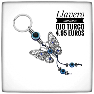 Llavero ojo turco de mariposa - Imagen 1
