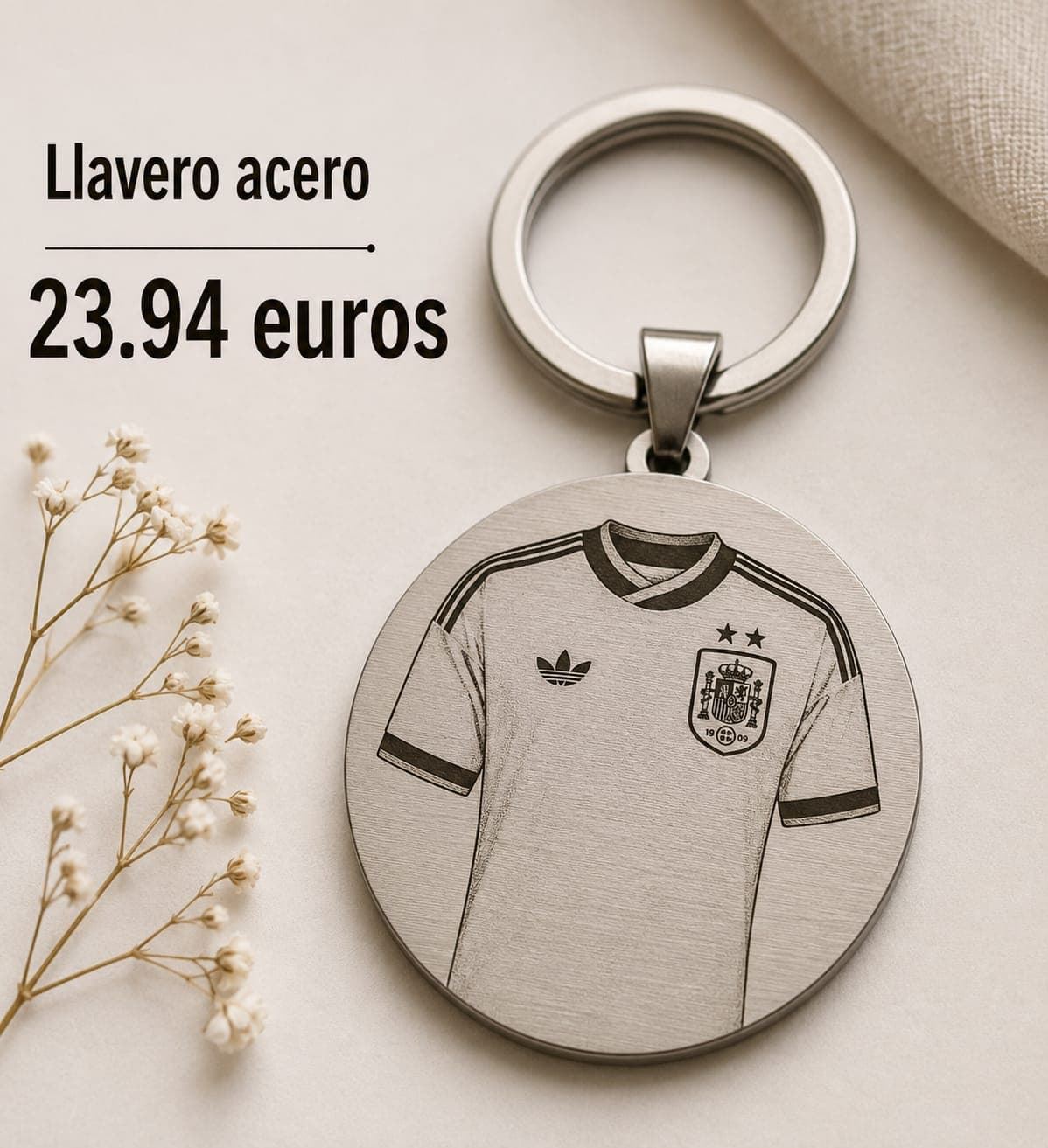 Llavero personalizado camiseta España - Imagen 1