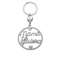 Llavero te quiero mamá acero - Imagen 1
