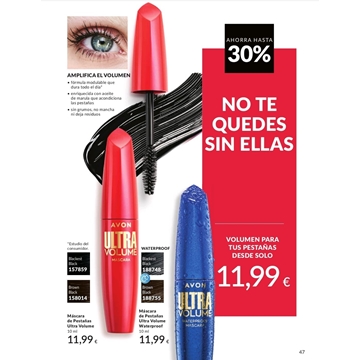 Mascara de pestañas ultra volumen ultraproof Avon - Imagen 1