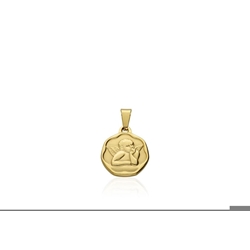 Medalla ángel de la guarda acero - Imagen 1