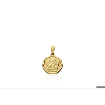 Medalla ángel de la guarda acero - Imagen 1