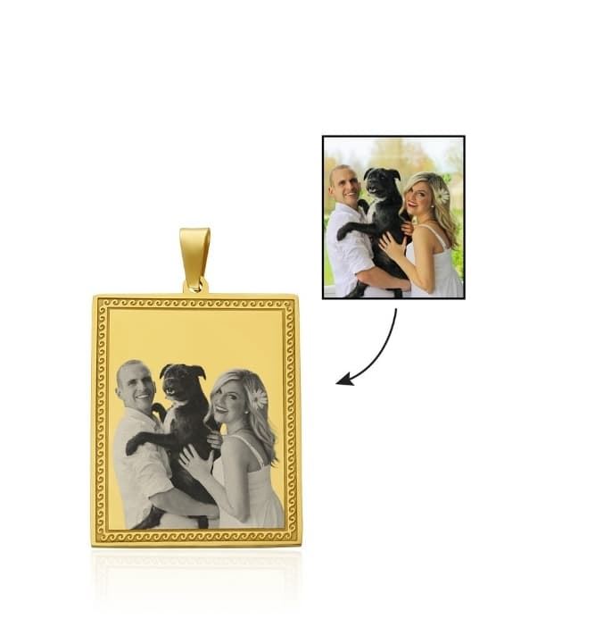 Medalla cristo rectangular fotograbado - Imagen 2