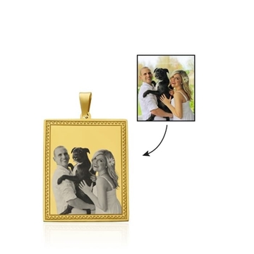 Medalla cristo rectangular fotograbado - Imagen 2