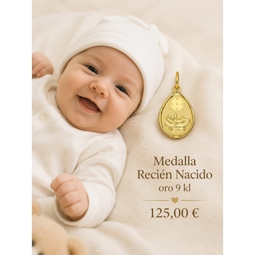 Medalla  Niño jesús oro recién nacido - Imagen 1
