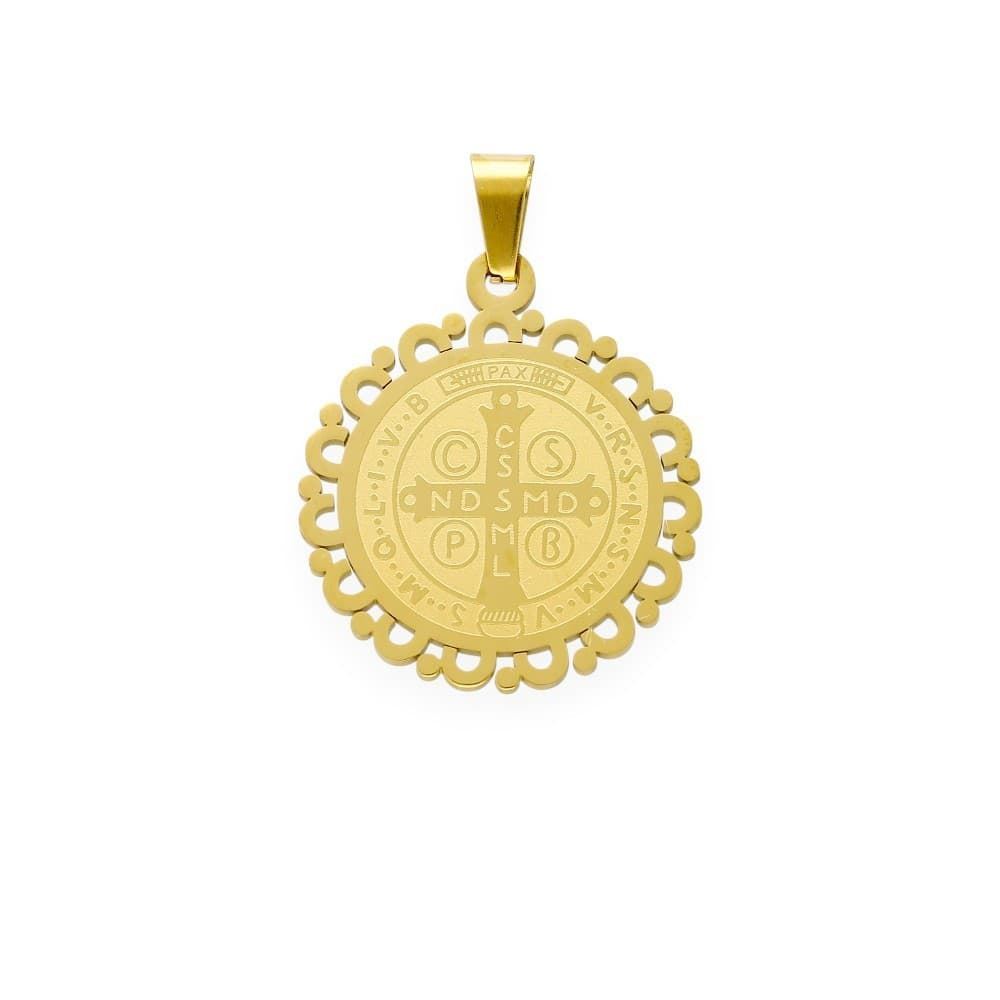 Medalla San Benito acero antiálergico - Imagen 2