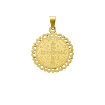 Medalla San Benito acero antiálergico - Imagen 2