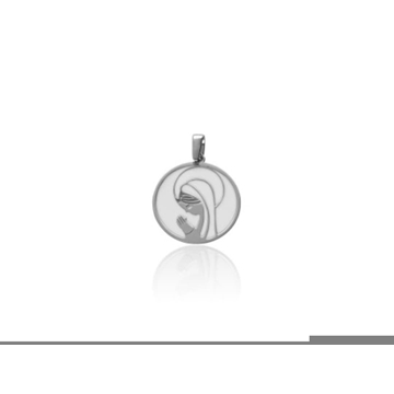 Medalla virgen María niña plata de primera ley - Imagen 1