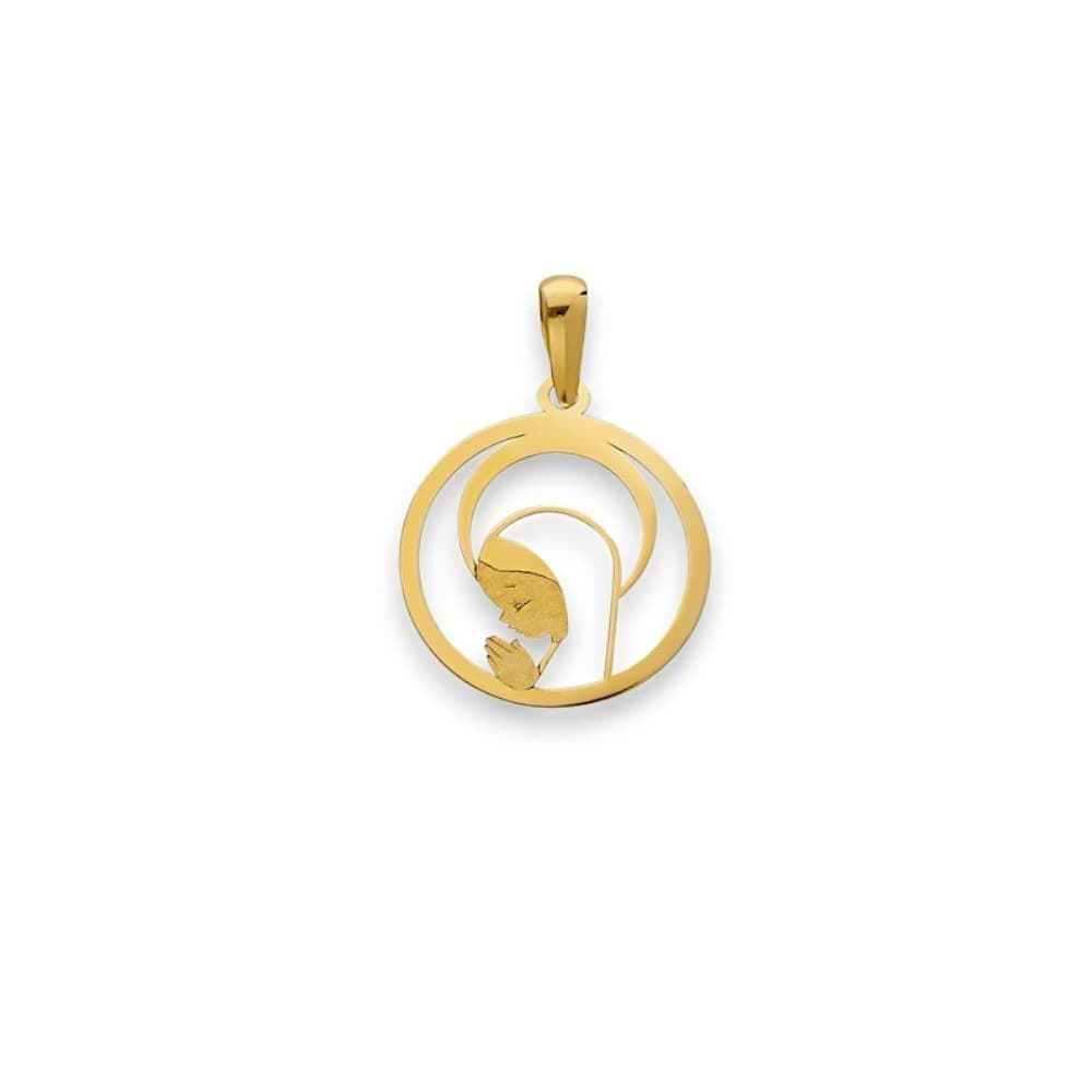 Medalla virgen niña calada primera comunión - Imagen 2