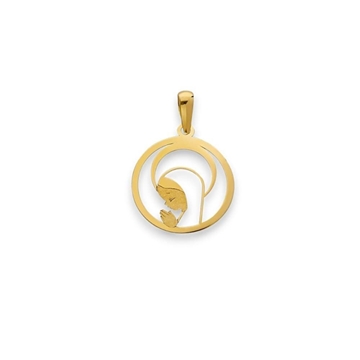 Medalla virgen niña calada primera comunión - Imagen 2