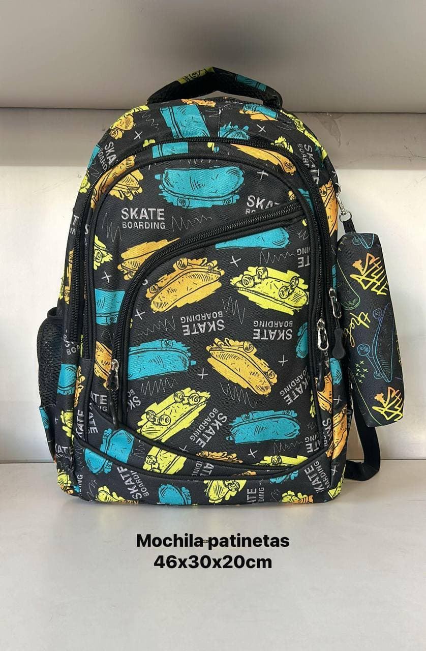 Mochila escolar estampada - Imagen 1