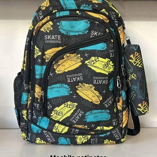 Mochila escolar estampada - Imagen 1