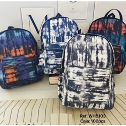 Mochila estampada líneas escolar - Imagen 1