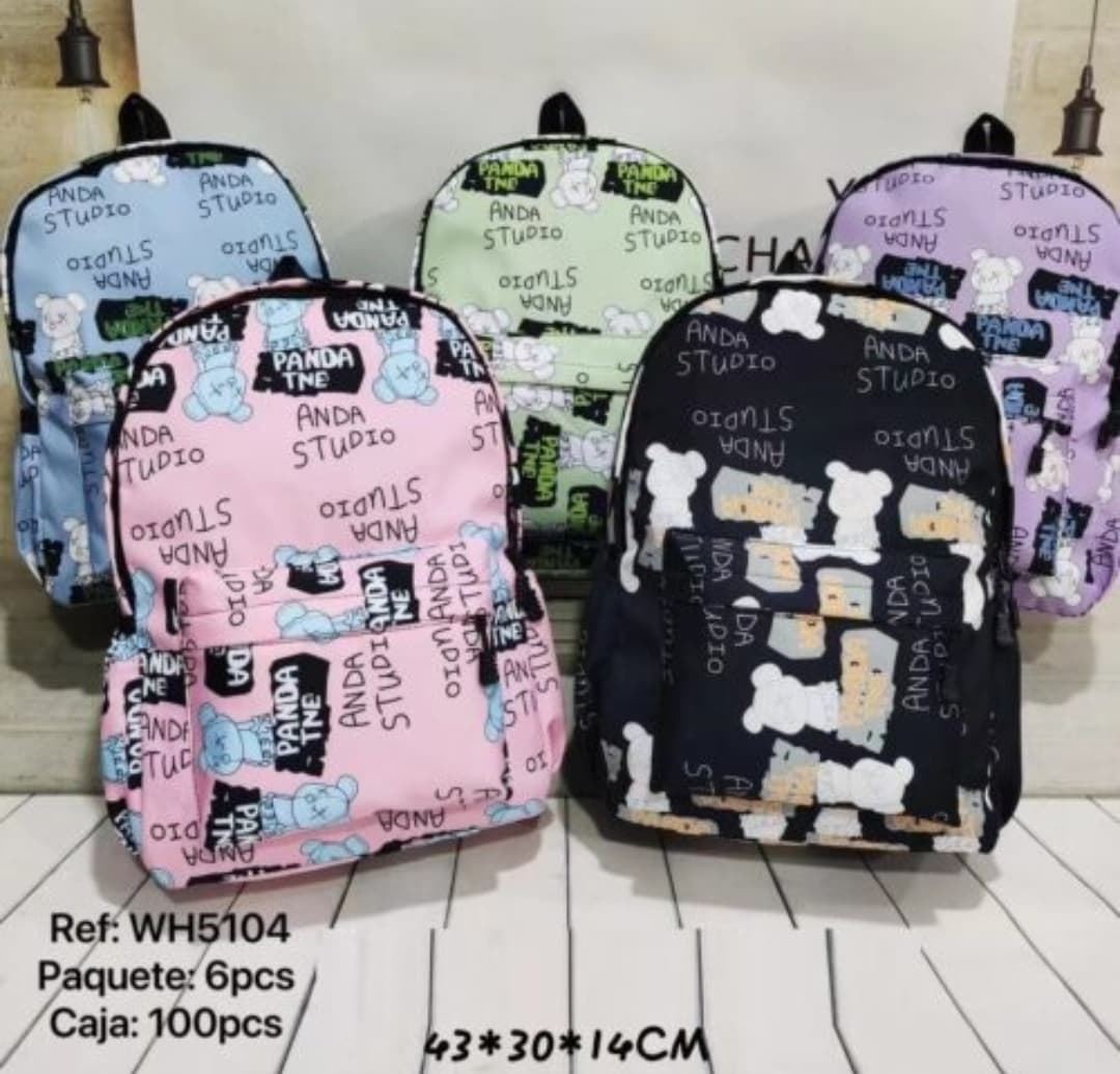 Mochila estampada Panda Studio - Imagen 1