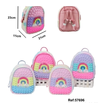 Mochila infantil arco iris Pop it - Imagen 1