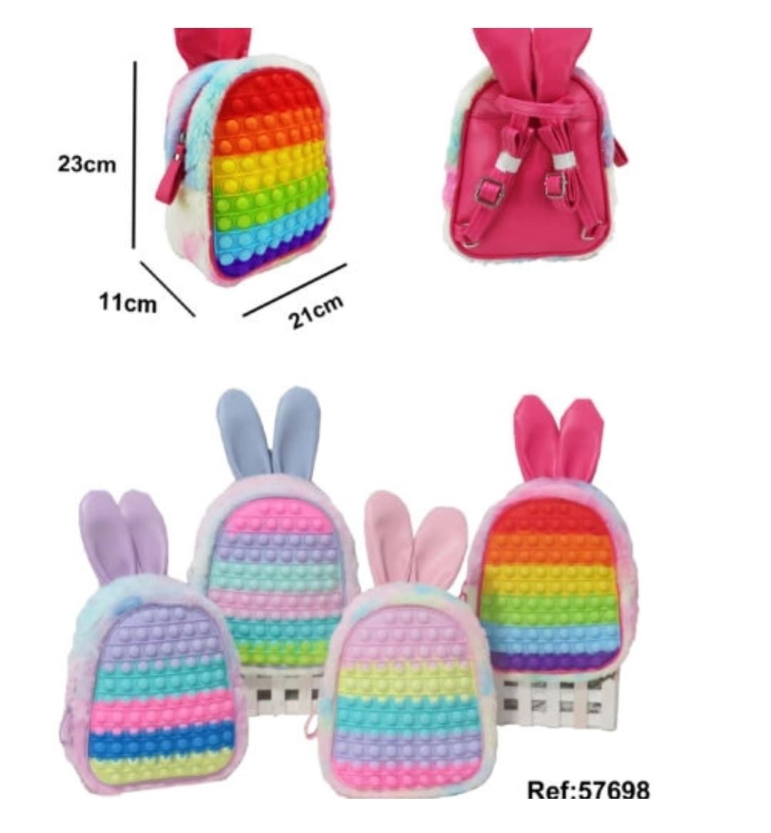 Mochila infantil conejo pop it - Imagen 1
