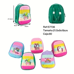 Mochila Pop It  unicornio multicolor - Imagen 1