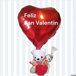 Osos d peluche con globo corazón San Valentin - Imagen 1