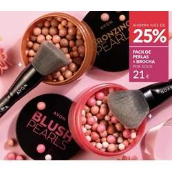 Pack perlas colorete y brochas Avon - Imagen 1