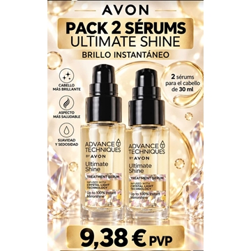 Pack serum capilar advance techniques ultimate shine Avon - Imagen 1