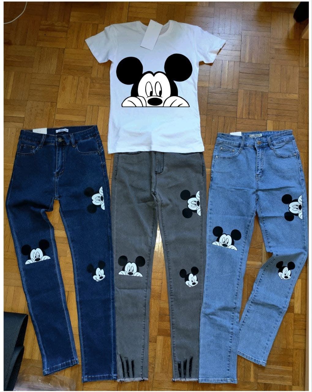 Pantalón vaquero y camiseta Mickey Mousse - Imagen 1