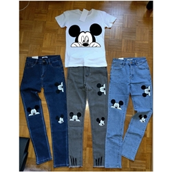 Pantalón vaquero y camiseta Mickey Mousse - Imagen 1