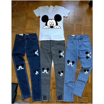 Pantalón vaquero y camiseta Mickey Mousse - Imagen 1