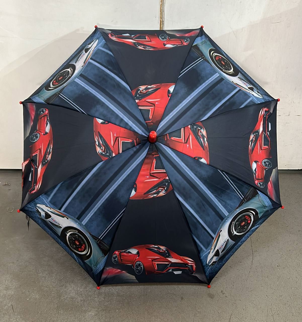 Paraguas de niños con estampado de coches - Imagen 1