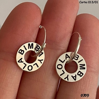 Pendientes aro Bimba plata de ley - Imagen 1