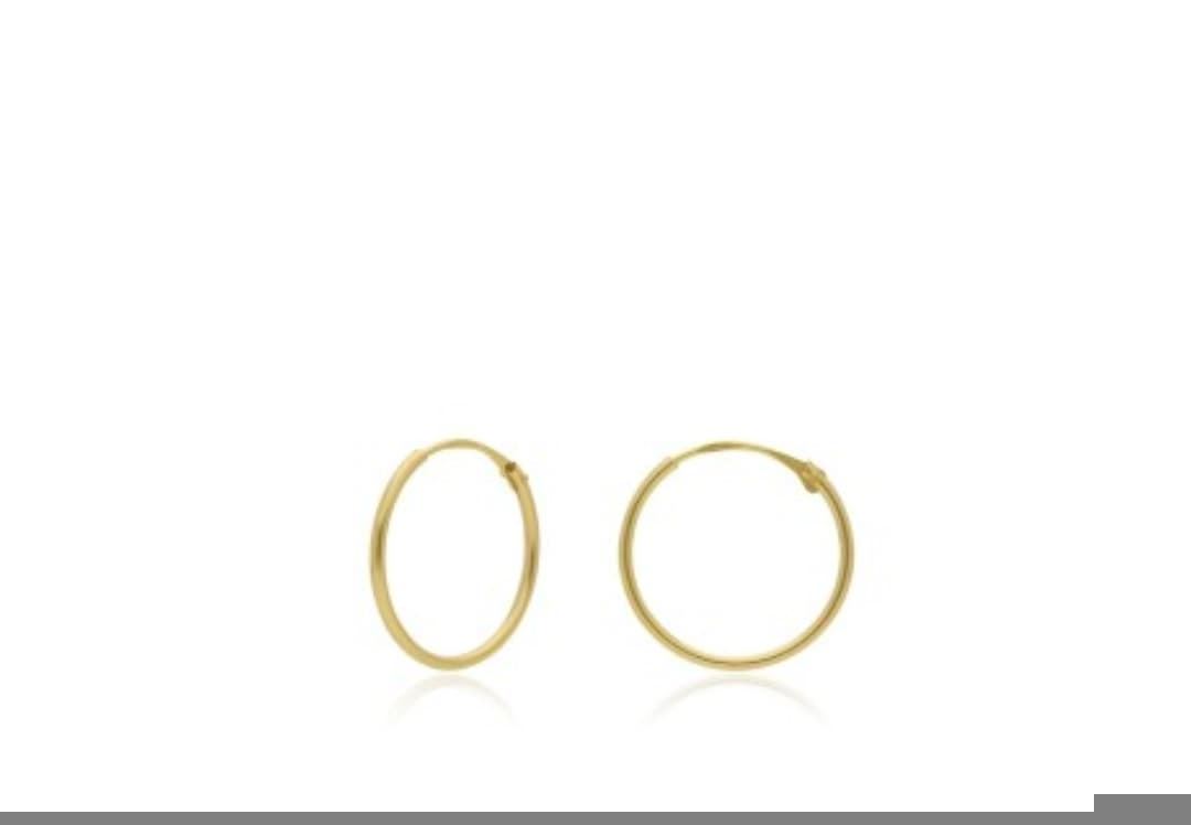 Pendientes aro liso  Oro 18 ktes - Imagen 1