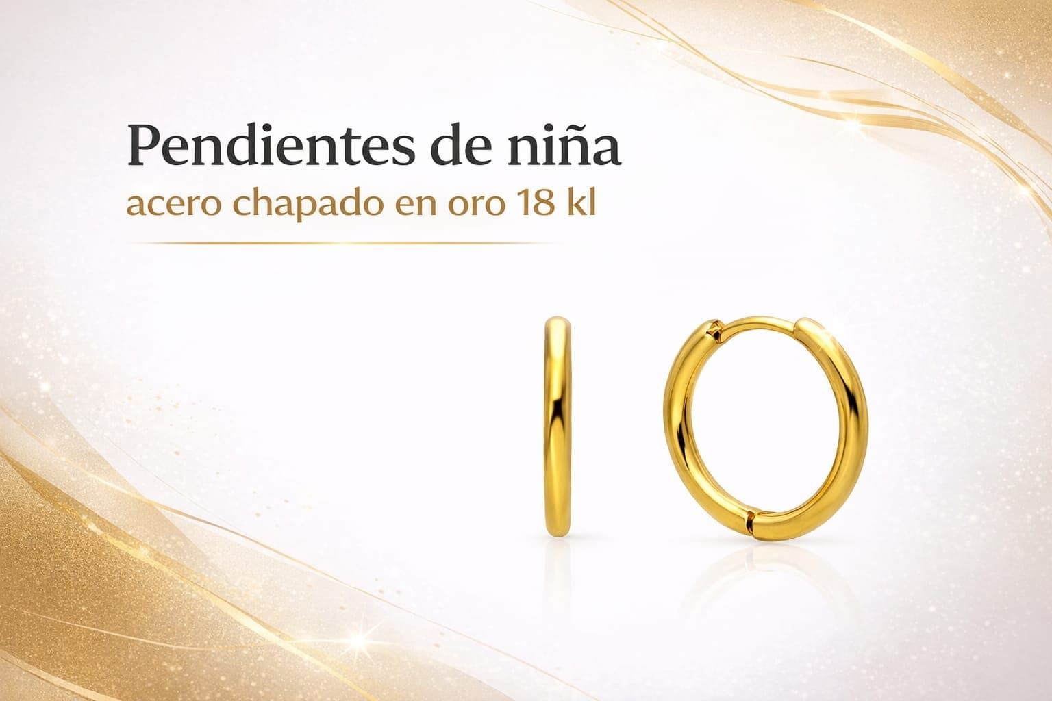 Pendientes aro My Life acero niña - Imagen 1