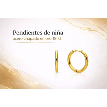 Pendientes aro My Life acero niña - Imagen 1