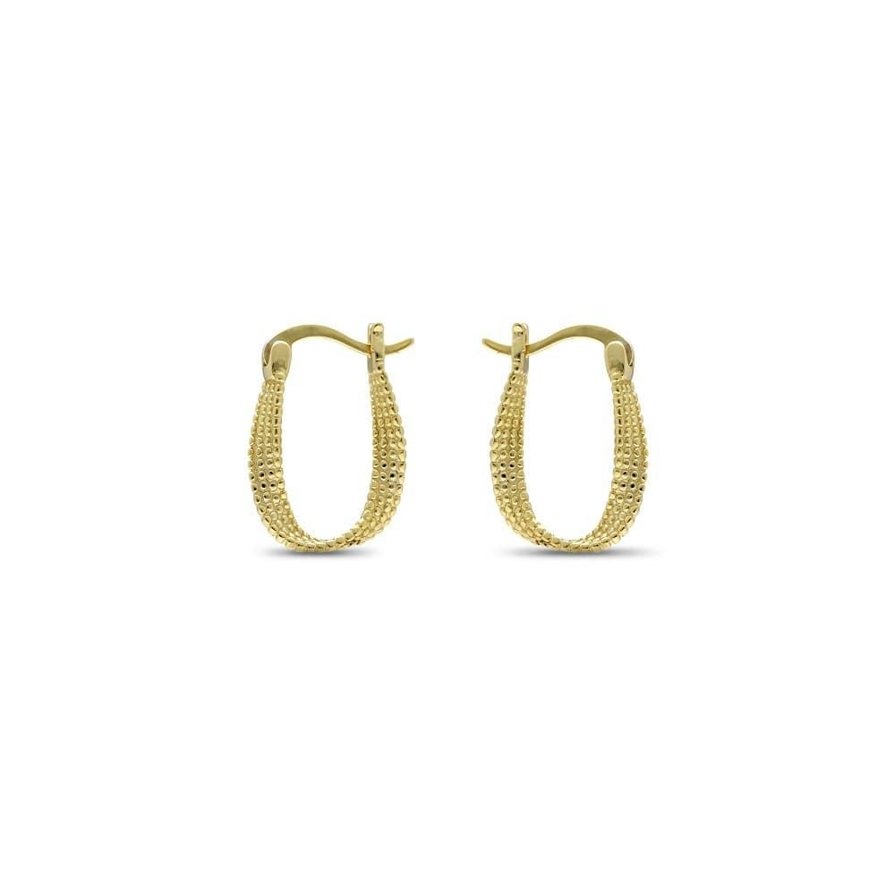 Pendientes aro onda texturizada Plata - Imagen 1