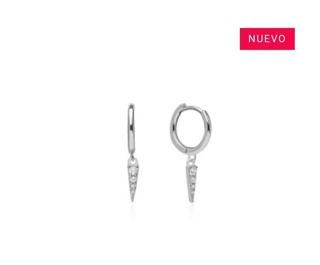 Pendientes aro rolling Plata - Imagen 1