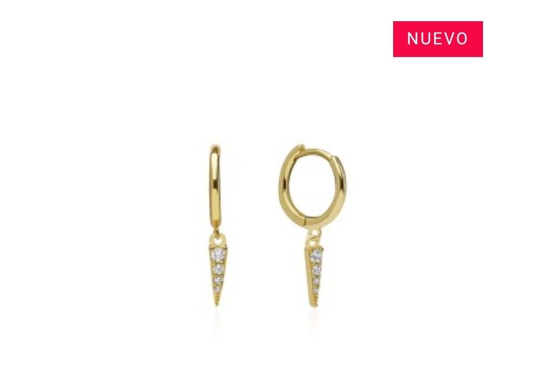 Pendientes aro rolling Plata - Imagen 2
