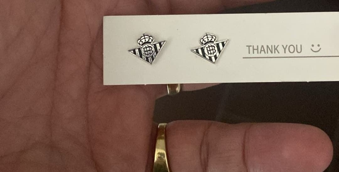 Pendientes Betis plata de ley - Imagen 1