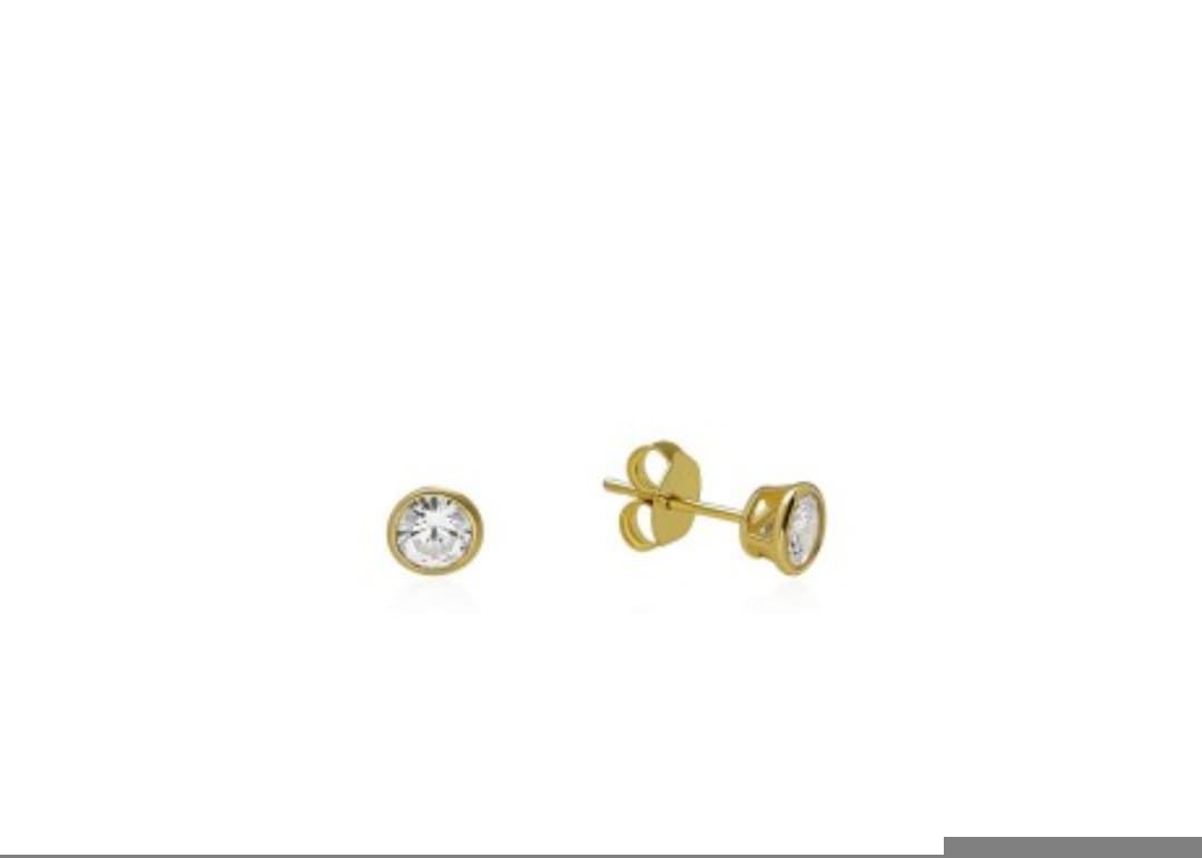 Pendientes chatón Plata de ley - Imagen 1