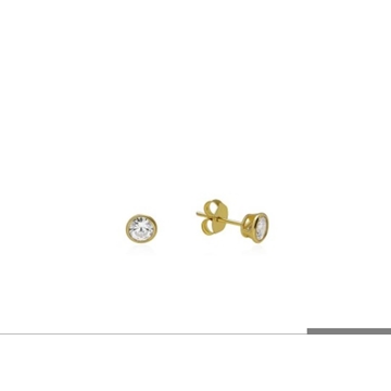 Pendientes chatón Plata de ley - Imagen 1