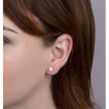 Pendientes chatón Plata - Imagen 2