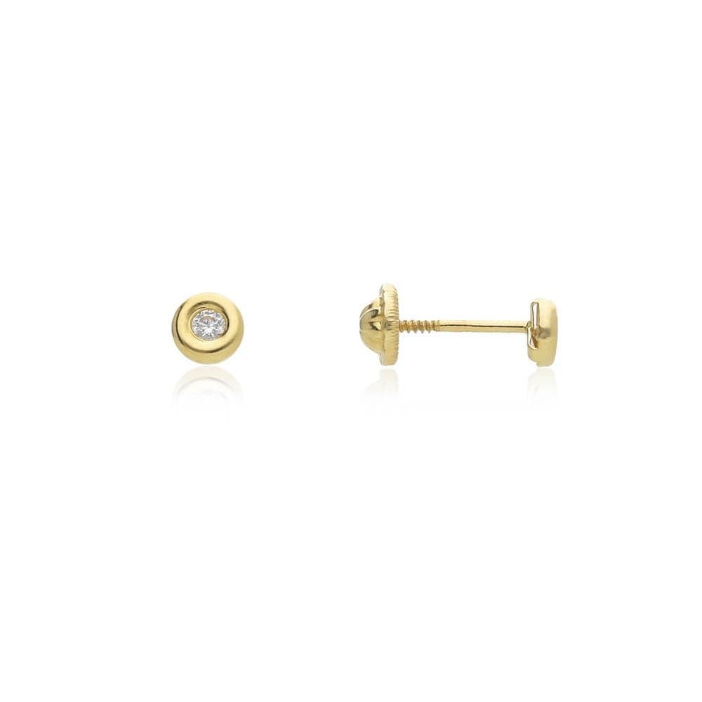 Pendientes con circonita oro 18 kilates - Imagen 1