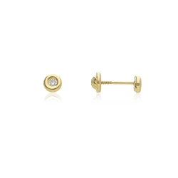 Pendientes con circonita oro 18 kilates - Imagen 1