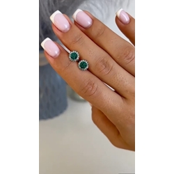 Pendientes cristal Swarovski plata de primera ley - Imagen 2