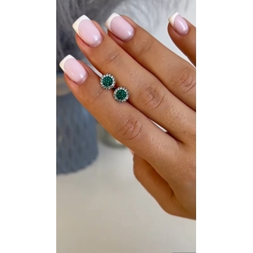 Pendientes cristal Swarovski plata de primera ley - Imagen 2