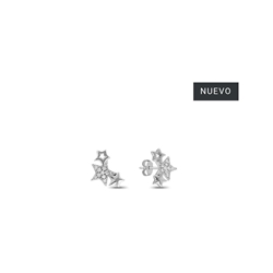 Pendientes estrellas con circonitas plata de ley - Imagen 1