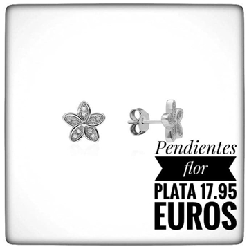 Pendientes flor Swarovski - Imagen 1