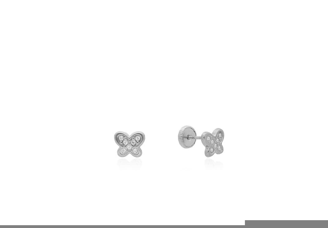 Pendientes mariposa oro 18 kilates primera comunión - Imagen 2