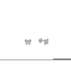 Pendientes mariposa oro 18 kilates primera comunión - Imagen 2